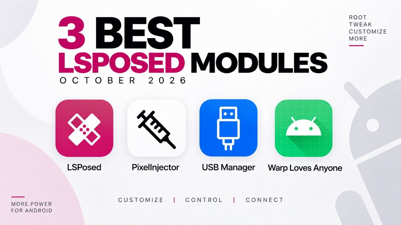 Top 3 LSPosed Modules for October 2026: Pixel Injector, USB Manager & Wrap Loves Anyone