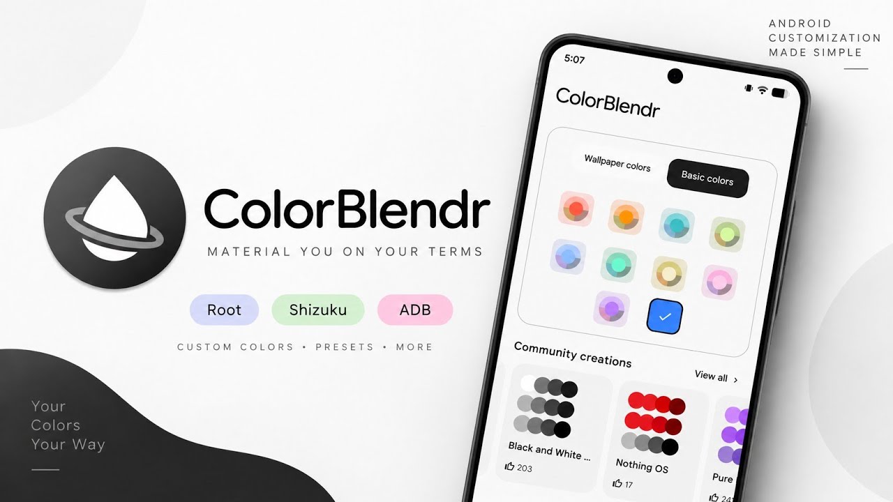 ColorBlendr Guide: Customize Android Material You Colors With Root, Shizuku or ADB