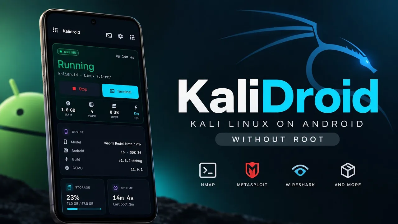 KaliDroid: Run a Full Kali Linux Desktop on Android Without Root