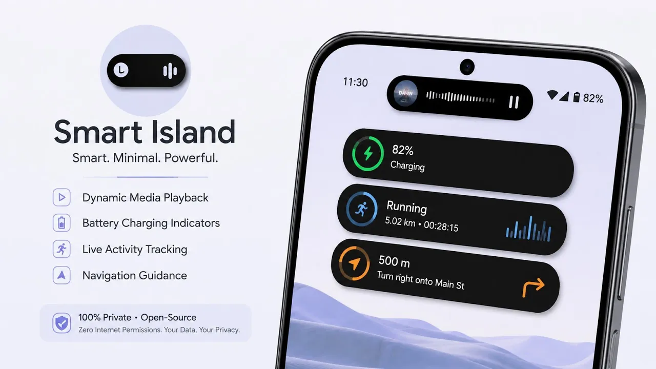 Smart Island for Android: Open-Source Dynamic Island Alternative That Works Offline