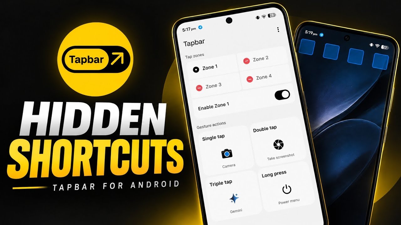 Tapbar for Android: Create Custom Tap Zones, Gestures and Shortcuts